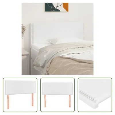 Produktbild von The Living Store Kopfteil Weiß 100x5x78/88 cm Kunstleder