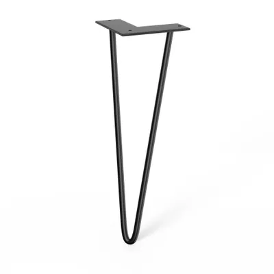 Obrázek produktu pro Walteco Nábytková noha Hairpin, výška 406 mm, 2ramenná, černá Množství: 1 ks