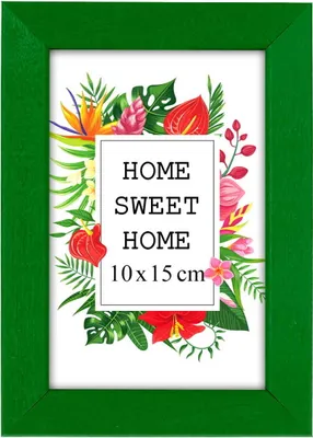 Obrázok produktu pre MG Design rám 10 x 15 cm - farba zelená, z dreva, s akrylovým sklom - na vertikálne alebo horizontálne zavesenie/postavenie, na fotografie, plagáty