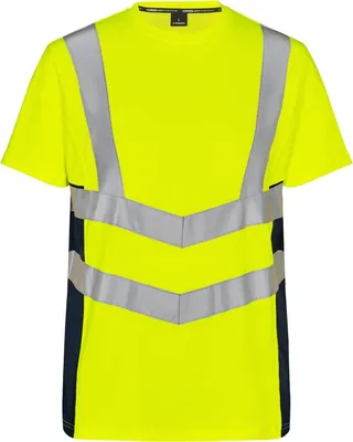 Produktbild von F. Engel Safety T-Shirt, Gelb/Blue Ink, Gr. L