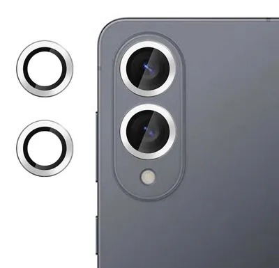 Produktbild von Für Samsung Galaxy S25 Edge 5G Aluminium Schutz Ring Kamera + H9 Tempered Hart Glas Silber