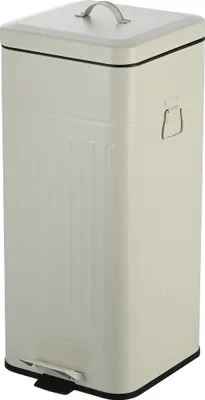 Obrázek produktu pro ESTIA | Koš na odpadky - 30 l - koš na odpadky v barvě slonové kosti - s výklopným víkem