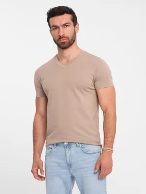 Immagine prodotto di Ombre Clothing Maglietta a maniche corte da uomo Corlus sabbia bianca 3XL