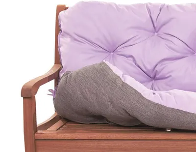 Obrázek produktu pro Polštářek na zahradní houpačku, 120x50x50cm  Fialová | Venkovní polštář | Polštář na zahradní lavici s opěradlem | Polštář na zahradní nábytek