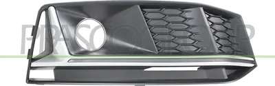 Produktbild von PRASCO Lüftungsgitter Grill Stoßfänger für AUDI A4 B9 Limousine (8W2, 8WC) mit Loch/Löchern für Nebellampen Schwarz