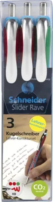 Produktbild von Kugelschreiber Slider Rave XB Lehrerkorrektur-Set VE=10x3 Stück