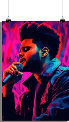 Produktbild von The Weeknd Poster - Musikposter - Berühmter Musiker Poster - 61x91cm - Perfekt zum Einrahmen