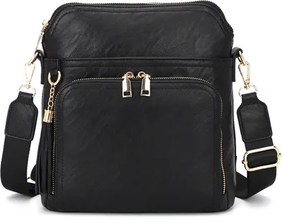 Immagine prodotto di INF Elegante borsa a tracolla da donna | Elegante borsa nera Nero