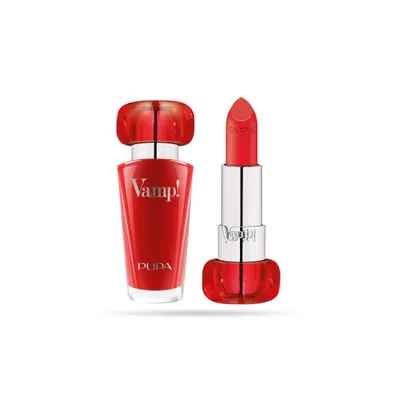 Image de Pupa, Vamp!, Rouge à lèvres crème, sans parabènes, numéro 305, couleur orange vif, 3,5 g