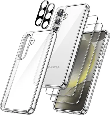 Image de JETech Samsung Galaxy S24+ Housse de téléphone portable Kit de protection 5 en 1 Transparent