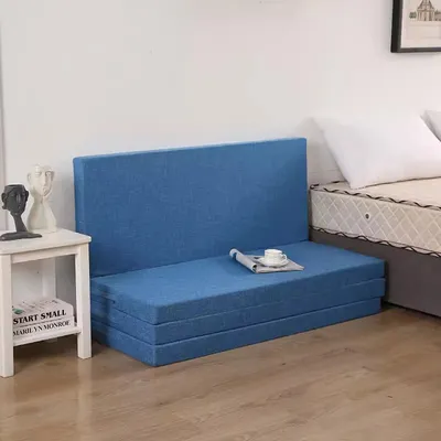 Image de Matelas gonflable pliable avec housse amovible, dimensions : 200 x 80 x 5 cm