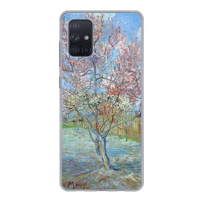 Produktbild von MuchoWow® Handyhülle Schutzhülle Hülle für Samsung Galaxy A51 Der rosa Pfirsichbaum - Vincent van Gogh Silikon Softcase Handy Hülle - Schutzabdeckung