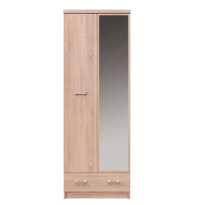 Produktbild von Kondela Zweitüriger Kleiderschrank mit Spiegel Topty Typ 38 – Sonoma-Eiche