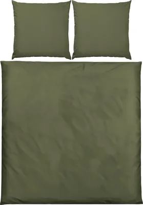 Produktbild von Erwin Müller Bettwäsche Günzburg" oliv 1x 200x220 cm + 1x 80x80 cm"