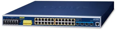 Produktbild von PLANET IGS-6325-24UP4X, Managed, L3, Gigabit Ethernet (10/100/1000), Power over Ethernet (PoE), Rack-Einbau, 1U