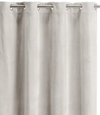 Image de Rideau uni Elise en velours coton 100% - Beige - 140 x 280 cm