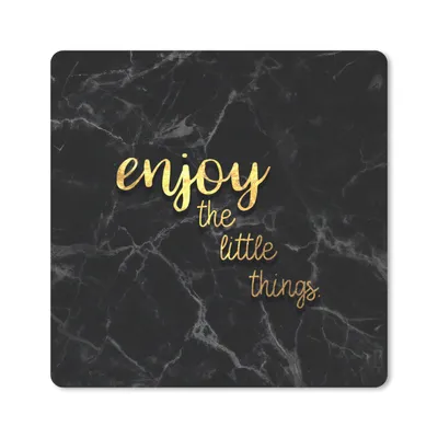 Produktbild von MuchoWow® Mauspad Mousepad Zitate - Sprichwörter - Gold - Marmor 20x20 cm - Mousepads - Maus Mat - Pad - Mausunterlage - Desk Mat - Bureauartikeln