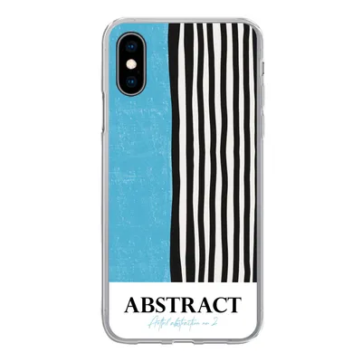Produktbild von MuchoWow® Handyhülle Schutzhülle Hülle für iPhone X Design - Blau - Schwarz - Weiß Silikon Softcase Handy Hülle - Handyhülle