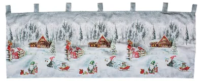 X-Mas Gardine Scheibengardine beleuchtet Fenstergardine LED 45x120cm