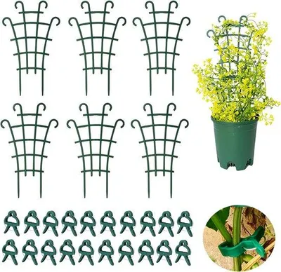 Produktbild von Famanu Klimahilfe für Zimmerpflanzen - 6 Stück mit 20 Pflanzenklemmen