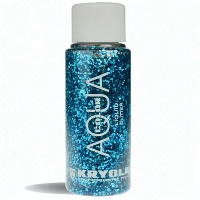 Produktbild von Kryolan Flüssig-Aquacolor Glitter Türkis 30 ml