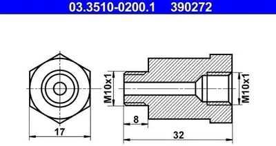 Zdjęcie produktu dla Adapter przewodu hamulcowego ATE 03.3510-0200.1 8,0 mm