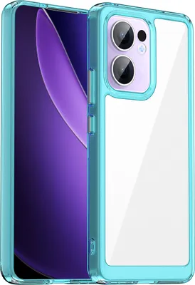 Produktbild von Schutzhülle für OPPO Reno13 F Klar Rückseite Stoßfeste TPU Silikon Bumper Hülle Hellblau
