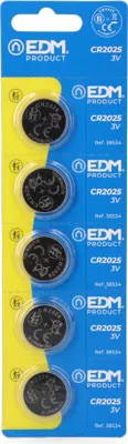 Produktbild von Micro-Batterie Knopf Lithium Max-pro CR2025 3V Ø20 x 2,5 mm, Blister 5 Stück