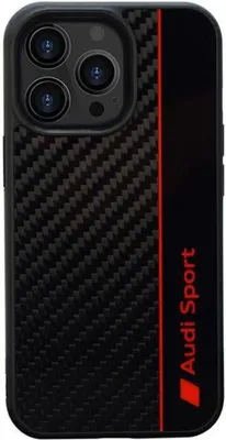 Immagine prodotto di Audi Carbon Fiber Stripe Iphone 13 Pro Max 6.7 Nero/Nero Custodia rigida Aus-Tpupcip13Pm-R8/D1-Bk