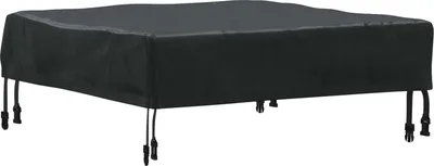 Zdjęcie produktu dla Pokrowiec na Stół Gładki Czarny 82 x 82 x 15 cm tkanina