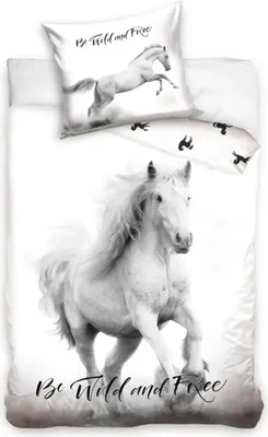 Immagine prodotto di Copripiumino bianco paard 140 x 200 cm 70 x 90 cm - cotone