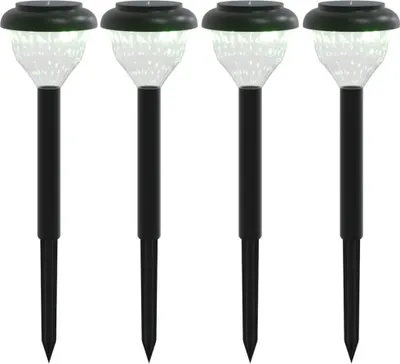 Zdjęcie produktu dla Solarne lampki ogrodowe, z kolcami, 4 szt., ciepła biel i RGB
