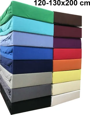 Produktbild von Jersey Spannbettlaken 120-130x200 cm Spannbettuch 100% Baumwolle Bettlaken, Dunkelblau