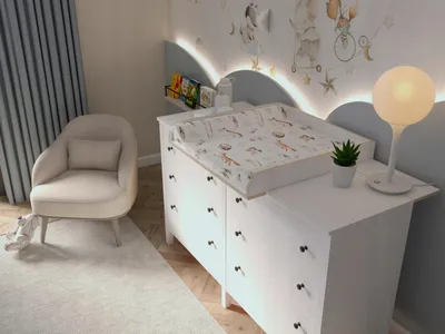 Immagine prodotto di piano fasciatoio regalik con top per Hemnes di IKEA, Piano fasciatoio per cassettiere 50x160 cm, Piano fasciatoio rimovibile, Pannelli frontali dritti, Blu