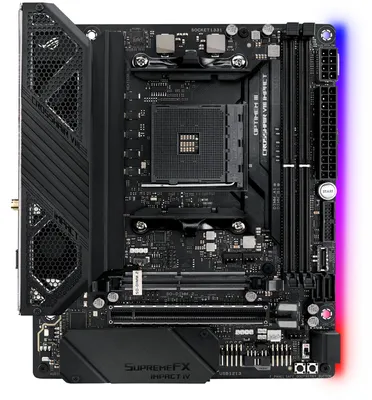 Immagine prodotto di ASUS ROG Crosshair VIII Impact - Scheda madre - ATX - Socket AM4 - Chipatz AMD X570 - USB-C Gen2, USB 3.2 Gen 1, USB 3.2 Gen 2 - LAN Gigabit, LAN 2.5 Gigabit - Audio HD (8 canali)