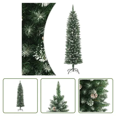 Immagine prodotto di The Living Store Albero di Natale artificiale con supporto Slim 150 cm in PVC