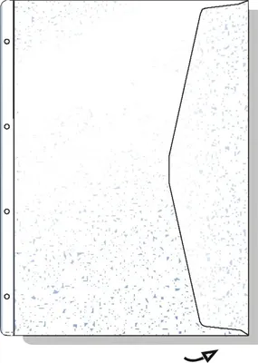 Produktbild von Hetzel Prospekthülle, DIN A4, farblos, PVC-Folie, 130 my, Oberfläche genarbt, rechts offen, mit Klappe, 5 Hüllen