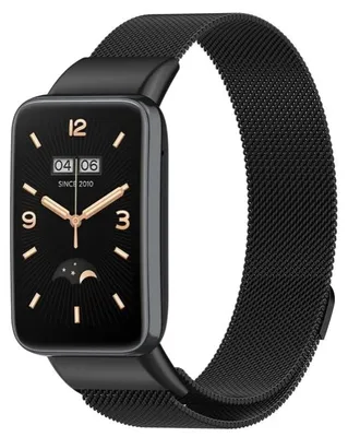 Produktbild von By Qubix Milanaise-Armband - Schwarz - passend für Xiaomi Smart Band 7 Pro