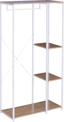 Immagine prodotto di Appendiabiti Famanu con ripiano per scarpe - Bianco - Marrone