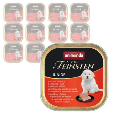 Zdjęcie produktu dla Animonda Vom Feinsten Junior 11x150g Mokra Karma Dla Szczeniąt Wołowina Z Drobiem