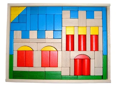 Produktbild von Ebert 205449 Baukasten Burg Holzbausteine