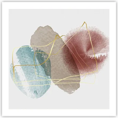 Produktbild von Poster - Poster ohne Rahmen - Form Figur Abstraktion - 60x60 cm - Wand Bild - Wanddeko - Wandbilder - Kunstposter - Wandposter - Bilder - Kunstdruck - Wanddekoration - Wandbild - P2XAC60x60-5057