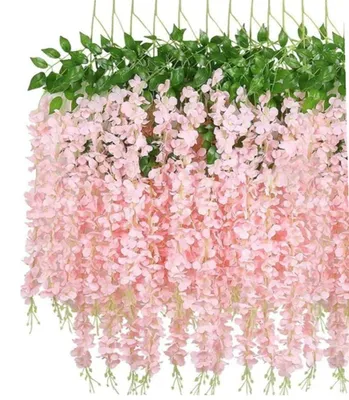 Obrázok produktu pre Omgoods – Súprava 12 umelých kvetov wisteria na dekoráciu