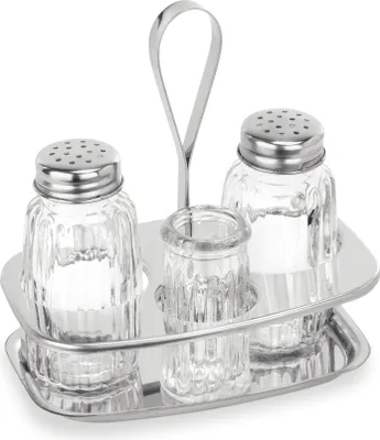 Produktbild von Salz und Pfeffer, Zahnstocherglas Menage Edelstahl 12,5 cm