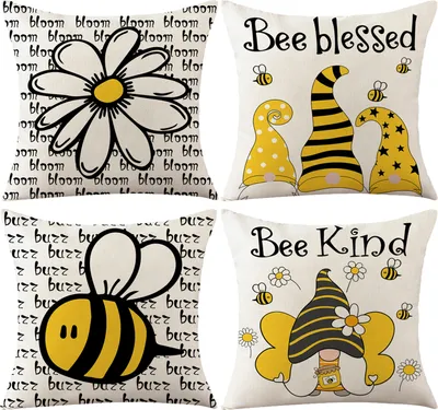 Produktbild von Kissenbezüge 45x45 cm Kissenhüllen 4er Set, Deko Kissenbezüge für Sofa Zimmer Zierkissenbezüge