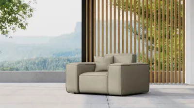 Productafbeelding van Tuinstoel, fauteuil, loungefauteuil. Model: SUMMER. Weersbestendig materiaal. Kleur: NXL Toffee