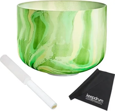 Produktbild von Sonic Energy Kristall-Klangschale MCSB10-F Herzchakra mit Reiber