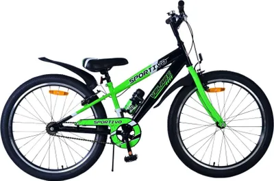 Immagine prodotto di Bicicletta da bambino Volare Sportivo - ragazzi - 24 pollici - nero verde - due freni a mano