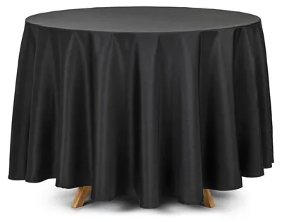 Produktbild von 10x Tischdecke, schwarz, Ø 230 cm, Polyester, rund
