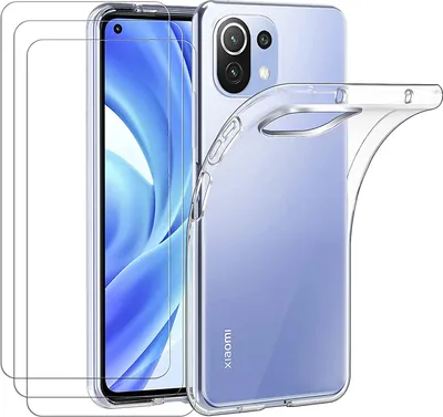 Image de Housse + 3X film de protection en verre pour Xiaomi Mi 11 Lite film blindé Slim TPU Case Case 9H